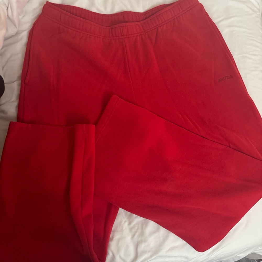 Aritzia Red Sweatpants